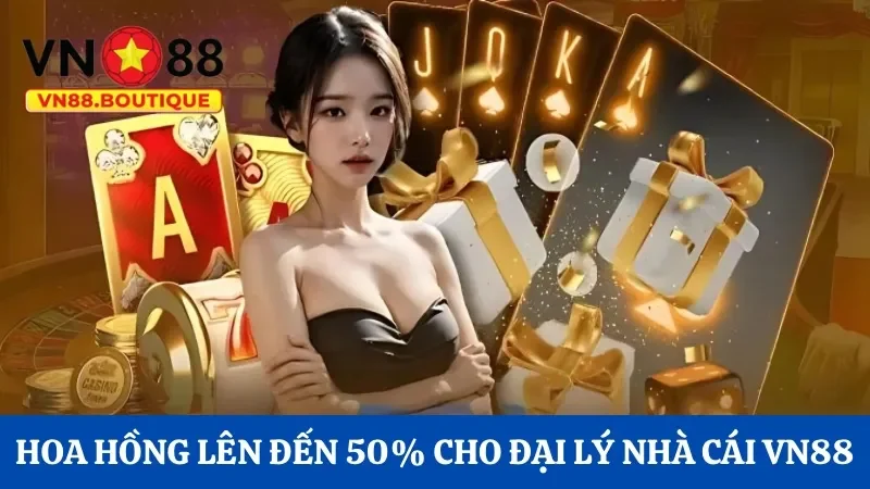 Hoa hồng lên đến 50% cho đại lý nhà cái VN88